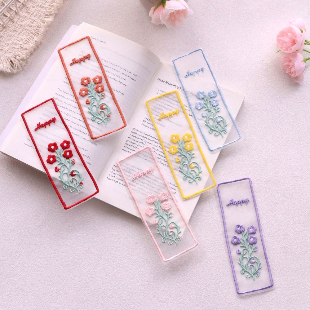 Dried Flower Bookmark - Marcapáginas Creativos de Organza Transparente con