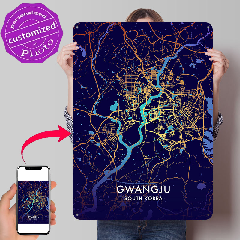 Custom Map Poster - Mapa de la ciudad de Gwangju,