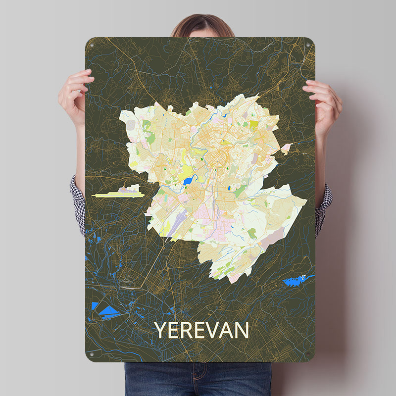 Custom Map Poster - Mapa de la ciudad de Yerevan,