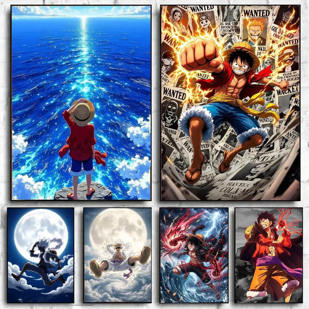 Photo Mosaic Print - Pintura de Diamantes, Anime Japonés Luffy