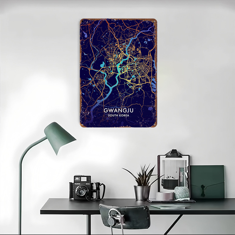 Mapa de la ciudad de Gwangju,  - Custom Map Poster reseña y precio