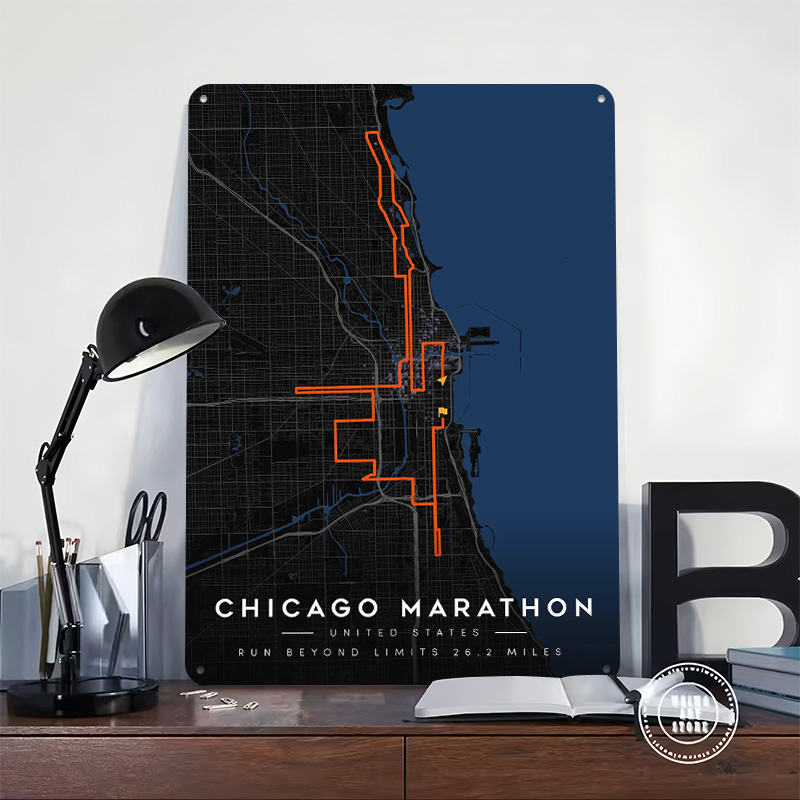 Mapa de la ruta del maratón de - Custom Map Poster reseña y precio