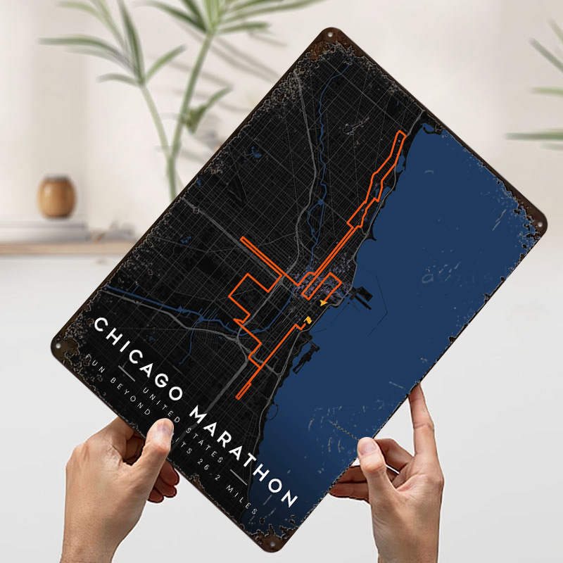 Mapa de la ruta del maratón de - Custom Map Poster reseña y precio