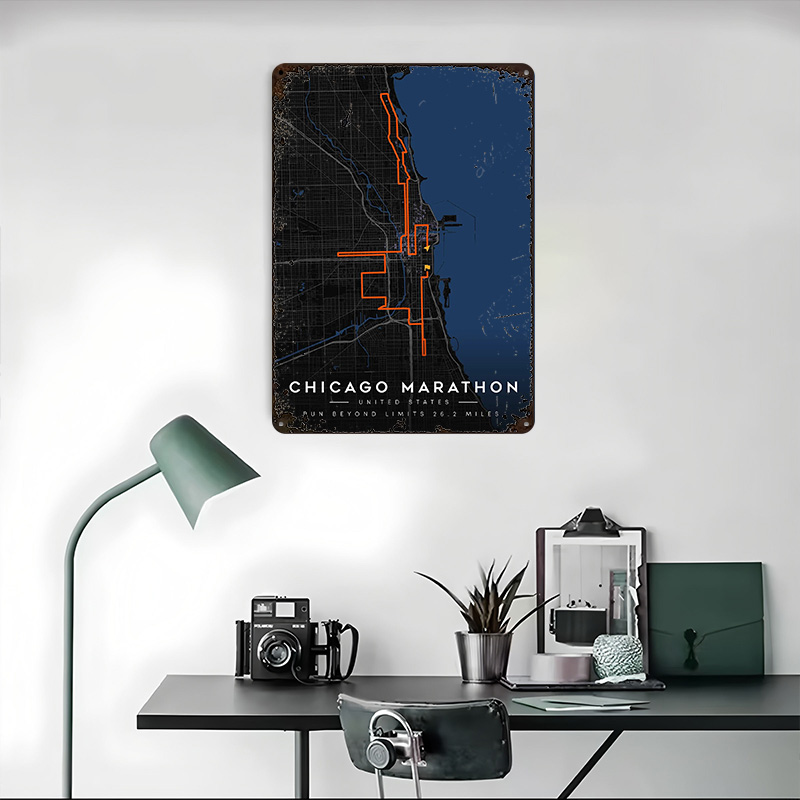 Mapa de la ruta del maratón de - Custom Map Poster reseña y precio